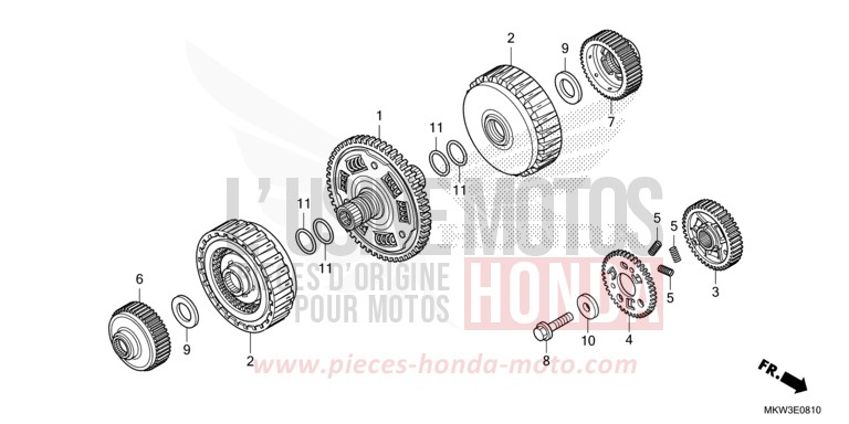 EMBRAYAGE (NC750XD) von NC750X DCT GRAND PRIX RED (R380) von 2021